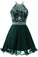 2024 A Line Cute Homecoming Dress Halter Short/Mini Chiffon&Tulle Beaded P6ERKMLH