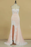 2024 Sheath Sweetheart With Slit And Applique PHRMLEMA