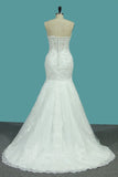 2024 Sweetheart Mermaid Wedding Dresses Tulle With P4G7CBC8