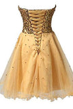 Short Tullle Sequins Homecoming Dress Prom Gown STG13820