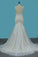 2022 Mermaid Wedding Dresses Straps Tulle With Applique PK32FPC4