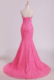 2024 Stunning Sweetheart Mermaid Prom Dresses With Beads P3792F88