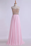2022 New Arrival Prom Gown A-Line Sweetheart Sweep/Brush Chiffon With PA8P7XL2