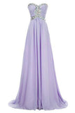 Long Chiffon Prom Dress Evening Gown Crystal Beaded