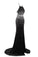 Luxury Crystal Prom Dress Halter Neck Mermaid Long Evening Party Gown