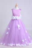 2024 Cute A-Line Ankle-Length Flower Girl Dresses With PQA6PPJ9