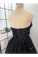 Elegant A Line Sweetheart Strapless Black Tulle Prom Dresses With STGPT11F6GE