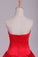 2022 Red Asymmetrical Prom Dresses V Neck P27295M9