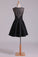 2024 Bateau Homecoming Dresses A Line Satin With Applique & Beading PADZXP9P