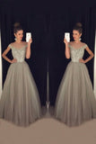 2024 Scoop A Line Prom Dresses Tulle PF5YYY3E