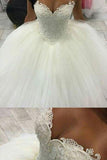 2024 New Arrival Sweetheart Wedding Dresses Tulle Ball Gown PJM7GMJ1