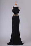 2024 Spandex Scoop Evening Dresses Sheath With Beading PHM9NGRZ