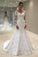 2022 Mermaid/Trumpet Wedding Dresses V Neck Long Sleeves Tulle With Applique P1RY3QQY