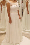 2024 Elegant Mermaid Straps Wedding Dresses Chiffon With Lace And P15HLQ8J