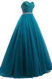 Sweet 16 Tulle Sequin Ball Gown Prom Dresses for Quinceanera
