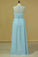 2022 Plus Size Scoop A Line Evening Dresses Chiffon With Ruffles And P3B2881M