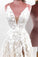 Unique Spaghetti Straps Lace Appliques V Neck Wedding Dresses Long Wedding STGPJ62MHLD