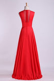 2024 Beautiful V-Neck Prom Dresses A-Line Chiffon PT3G8H6J