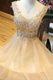 2024 Homecoming Dresses A Line V Neck Tulle With PM1T3YQQ