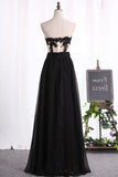2022 New Arrival Prom Dresses A Line Sweetheart Chiffon With Applique P5NSMRKZ