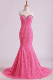 2024 Stunning Sweetheart Mermaid Prom Dresses With Beads P3792F88