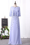 2024 Scoop Mother Of The Bride Dresses Mid-Length Sleeves A PPB1GJRN