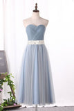 2024 Simple A-Line Tulle Prom Dress Sweetheart PGN6YTE8