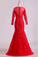 2022 Mother Of The Bride Dresses Scoop 3/4 Length Sleeves Tulle With PS6Q3CHZ