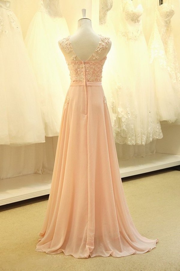 2022 Prom Dresses A Line Scoop Chiffon With Applique And Sash PFHKN1SP