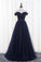 2022 Prom Dresses A-Line Off-The-Shoulder Tulle Floor-Length Dark P8TGRRQ6