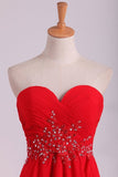 2024 Sweetheart A Line With Beading And Ruffles Chiffon P7AHDCH9