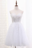2024 A Line Sweetheart Tulle Beaded Bodice Homecoming PSMLEM19