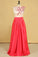 2022 Pretty Plus Size Open Back Scoop Satin With Beads Evening Dresses A Line PAYPQKMC