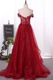 2022 Off The Shoulder Prom Dresses Organza With P87QM9ZC