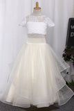 2022 New Arrival Tulle Flower Girl Dresses Scoop Two Pieces PA4TMZ2H