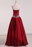 2024 Satin Sweetheart With Beads And Applique Quinceanera Dresses P5RCTYX1