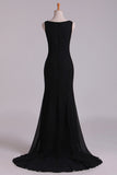 2024 Scoop Mermaid Prom Dresses/Evening Dresses Zipper P3Z81G79
