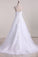2024 Strapless Wedding Dresses A Line Tulle With P4SAE4NB