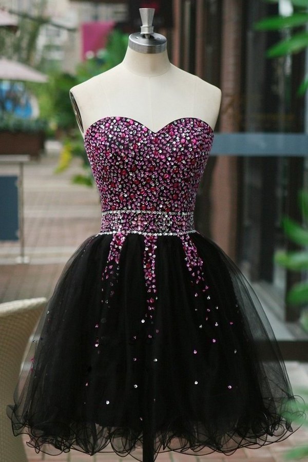 2024 Sweetheart Homecoming Dresses A Line Tulle PXFQQ2TX