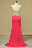 2024 Spandex Prom Dresses Sweetheart With Applique PHG5LCLK