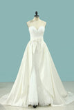 2022 Mermaid Sweetheart Wedding Dresses Lace With Applique Court PGNF2G7T