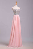 2022 Prom Dresses A-Line Sweetheart Chiffon Floor Length With PKPLH3JJ