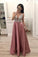 2022 Prom Dress V Neck Satin With Beads And Sequins P5GXNJKJ