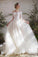 Romantic 3/4 Sleeves Illusion Neckline Appliques Wedding STGPEG4NEPJ