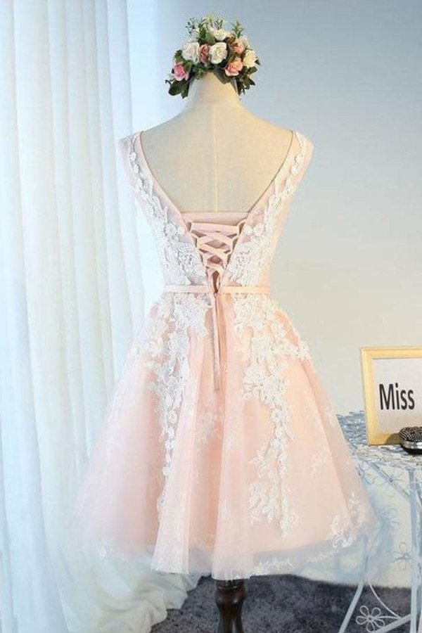 2022 New Arrival Homecoming Dresses A Line Scoop Tulle PNMNEB4T