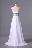 2024 Halter Prom Dress A-Line Pick Up Long Chiffon Skirt With Crystal Beading And PG437B7T