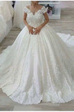 2024 Luxury Wedding Dress A-Line Lace Off-The-Shoulder P2NBLHZ7