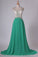 2022 Prom Dresses A Line V Neck Chiffon With Beading Open PSN34Y58