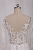 2022 New Arrival Wedding Dresses Tulle Scoop Long Sleeves With PX2QB8TH