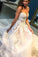 A Line Sweetheart Tulle Wedding Dress with Lace Appliques Long Prom Formal Dresses
